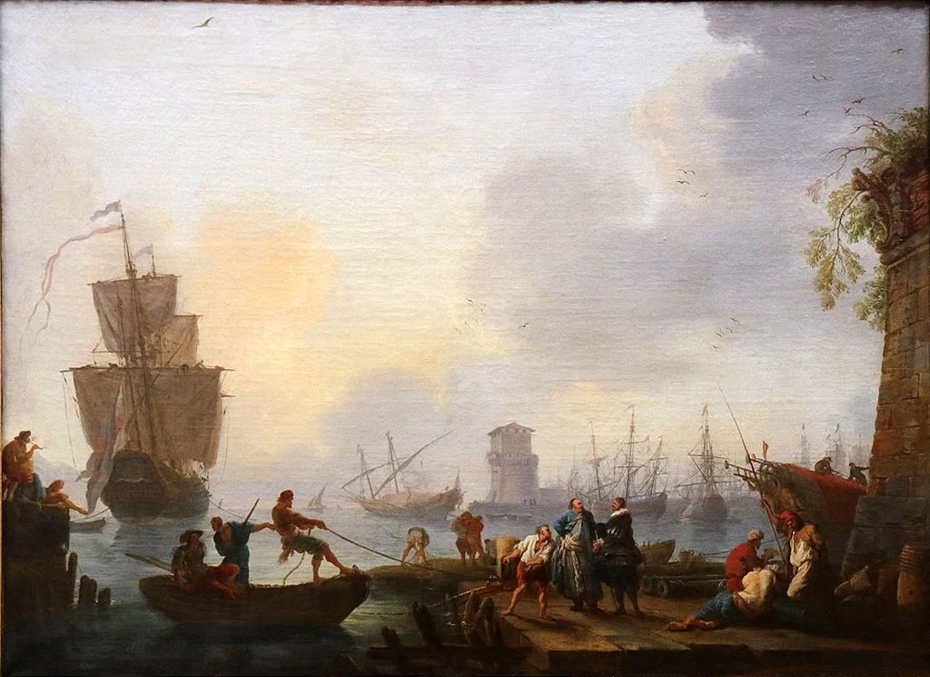  81-Mare calmo con pescatori a riva-Musée Comtadin-Duplessis 